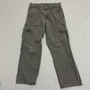 Wrangler Relaxed Fit Cargo Pants Dark Gray Ripstop Cotton Mens 30x30 70L3WOD